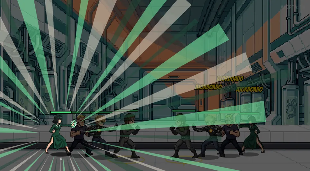 PvP fight replay: Fubuki hurls a green wave at the rival team