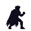 Silhouette of a hero who has not been revealed yet